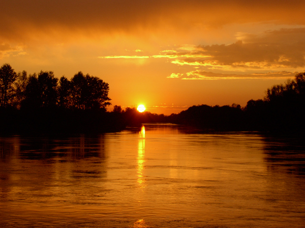 tramonto sul Po